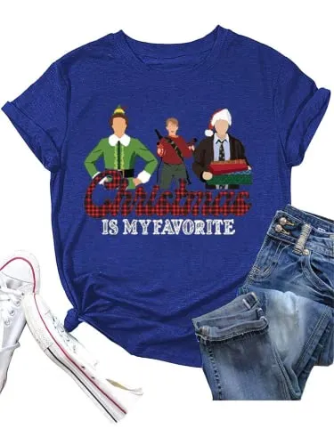 Christmas is My Favorite Shirt Women My Favorite Xmas T-Shirt